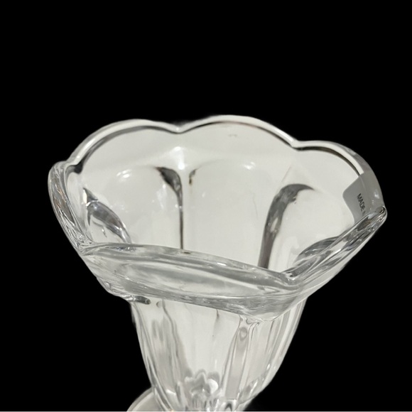 Antique LIRMARTHUR Sundae Footed Clear Fountain Pedastal Dessert Glass - Picture 6 of 7